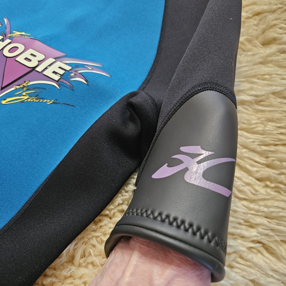 Hobie Women's Black and Blue SHORT SURF Swim Wet Suit Vintage Neoprene small - Picture 7 of 11